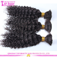 Fashion 2015 Bulk Hair Unprocessed Deep Curly Virgin Indian Hair Weave In Bulk